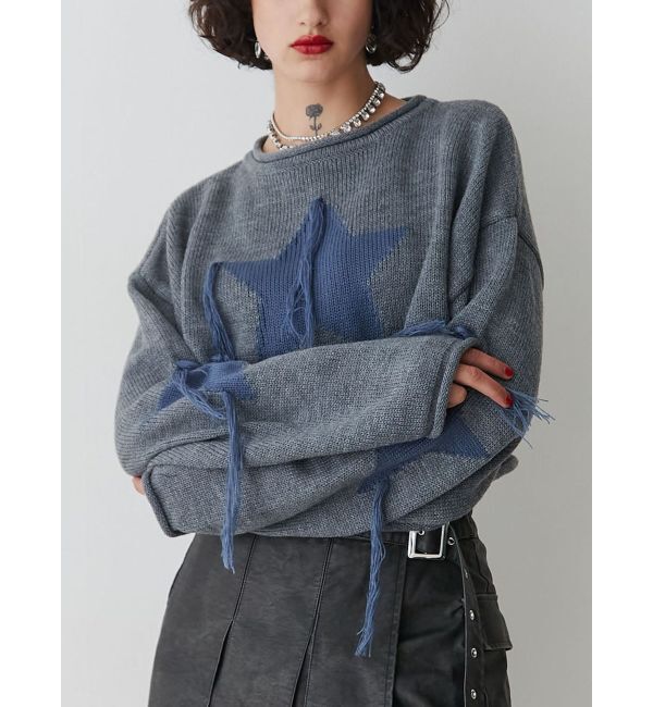 jouetie「スターフリンジショートニット」|ニット・セーター|