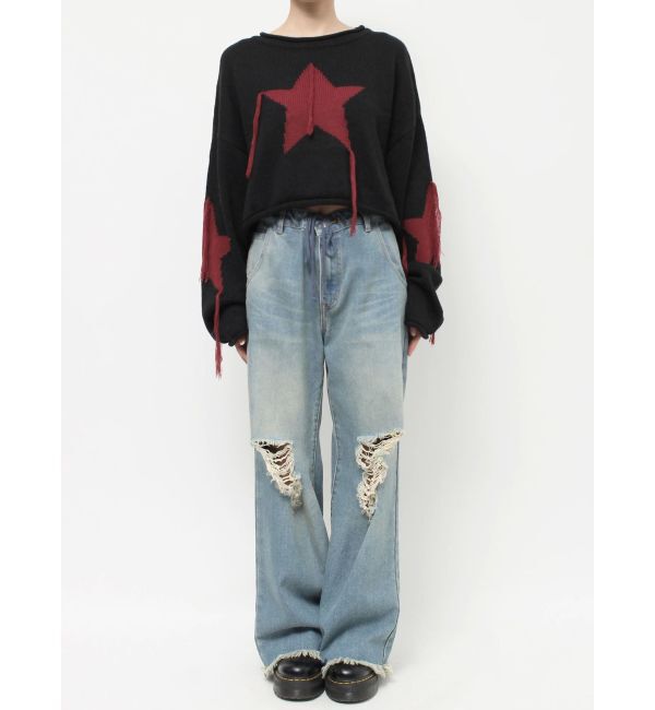 jouetie「スターフリンジショートニット」|ニット・セーター|