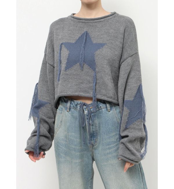 jouetie「スターフリンジショートニット」|ニット・セーター|