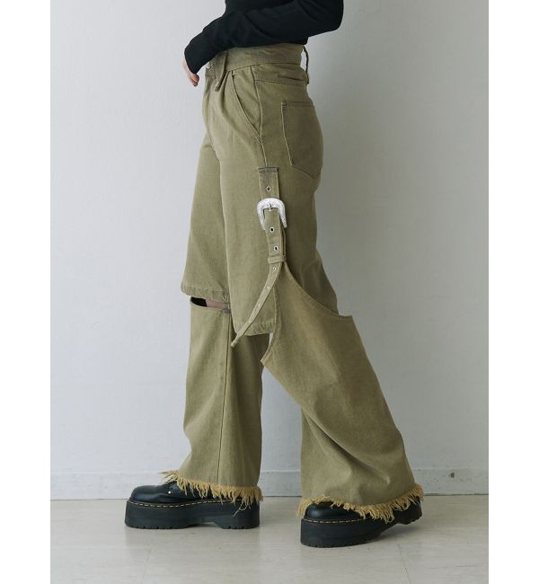 jouetie「2WAYレングスウエスタンデニム【セットアップ対応】」|デニム|ベージュ