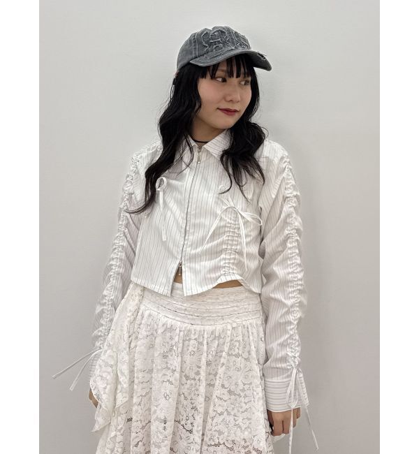 jouetie「ギャザースリーブシャツ」|シャツ・ブラウス|