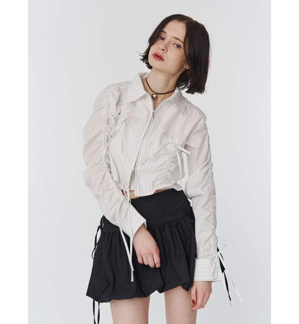 jouetie「ギャザースリーブシャツ」|シャツ・ブラウス|