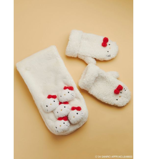 merry jenny「【ハローキティコラボ】もこもこミトン」|手袋|