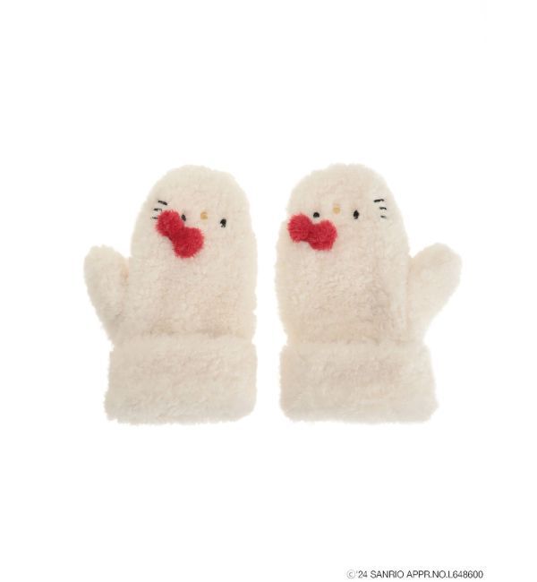 merry jenny「【ハローキティコラボ】もこもこミトン」|手袋|
