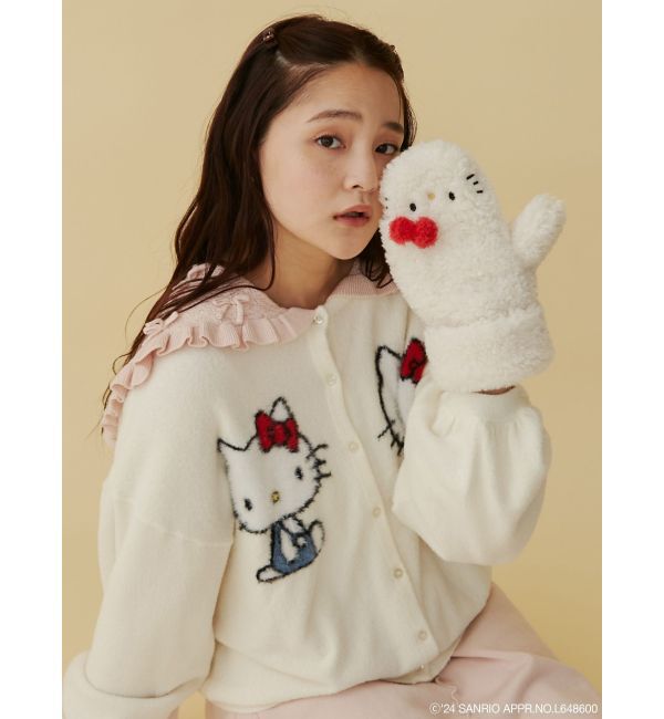 merry jenny「【ハローキティコラボ】もこもこミトン」|手袋|