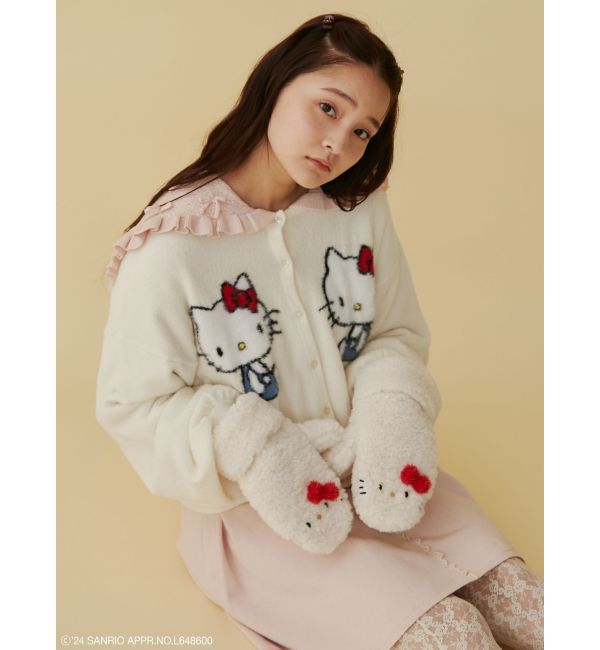 merry jenny「【ハローキティコラボ】もこもこミトン」|手袋|