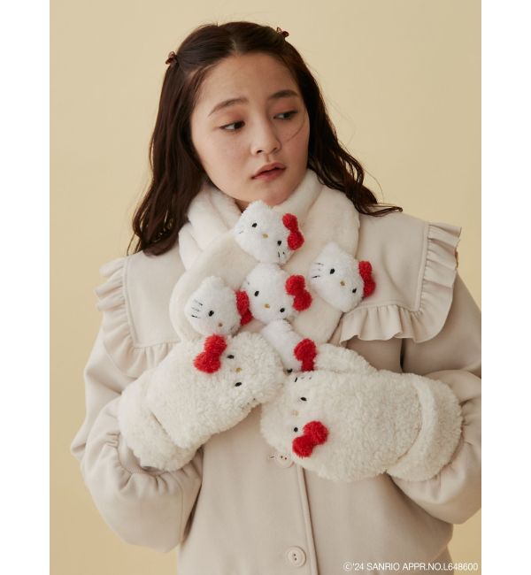 merry jenny「【ハローキティコラボ】もこもこミトン」|手袋|