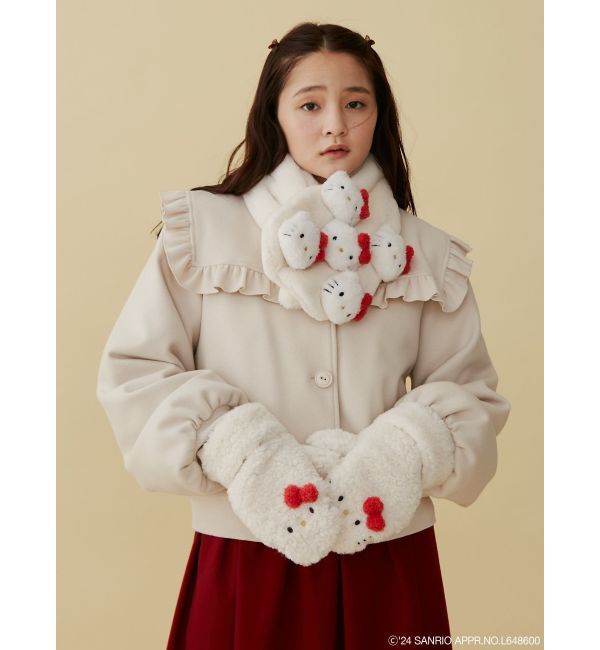 merry jenny「【ハローキティコラボ】もこもこミトン」|手袋|