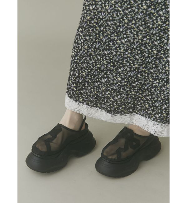 merry jenny「RIBBON mesh sabot」|スニーカー|