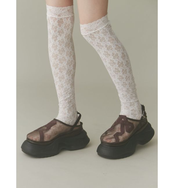 merry jenny「RIBBON mesh sabot」|スニーカー|