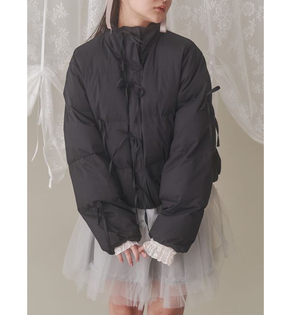 merry jenny「ribbon paddedジャケット」|その他|ブラック