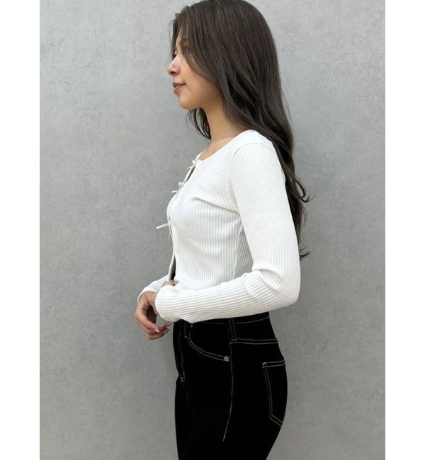 GYDA「2WAYリボンテレコトップス」|Tシャツ・カットソー|