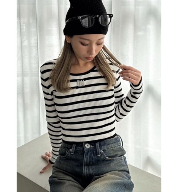 GYDA「GYGYプレートニットトップス」|ニット・セーター|