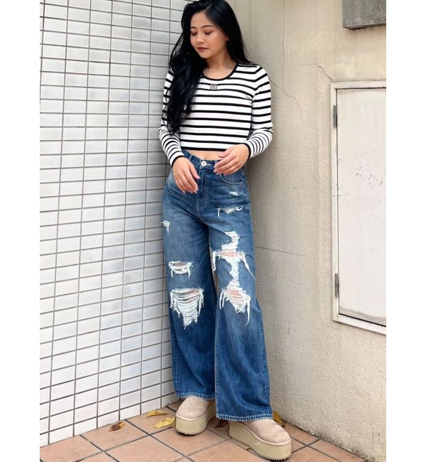 GYDA「GYGYプレートニットトップス」|ニット・セーター|