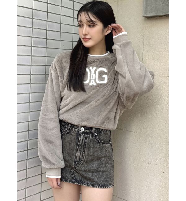 GYDA「Symmetry GYDAエコファーショートトップス」|Tシャツ・カットソー|