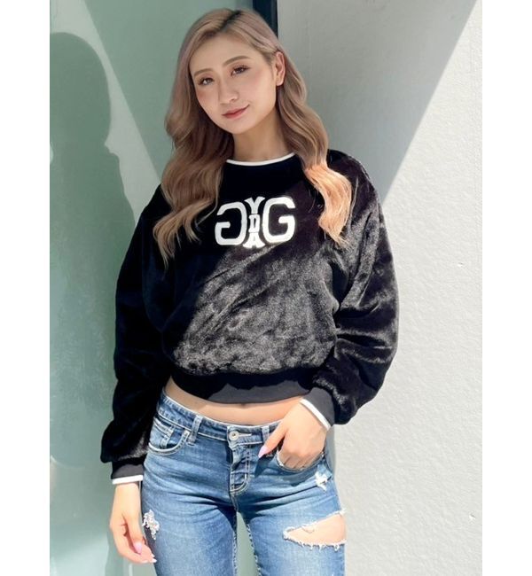 GYDA「Symmetry GYDAエコファーショートトップス」|Tシャツ・カットソー|