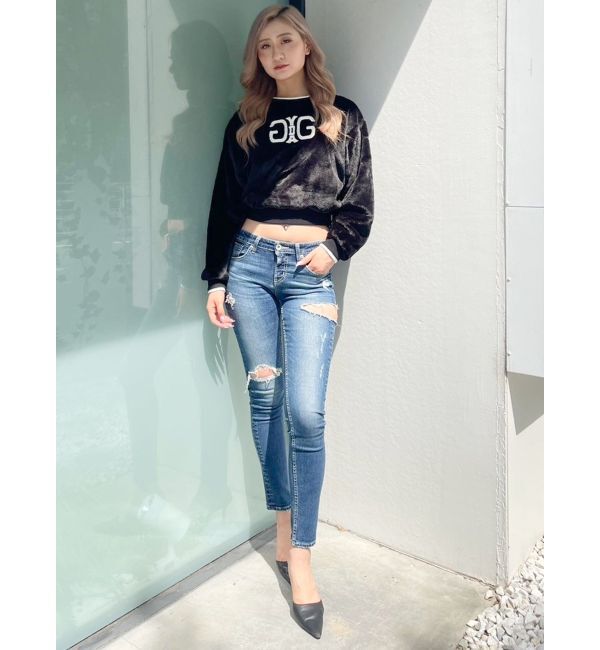 GYDA「Symmetry GYDAエコファーショートトップス」|Tシャツ・カットソー|