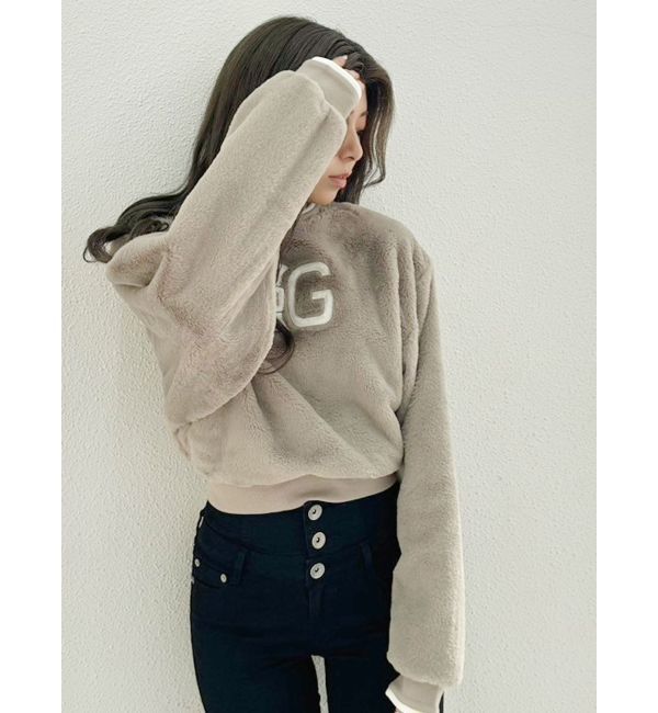 GYDA「Symmetry GYDAエコファーショートトップス」|Tシャツ・カットソー|