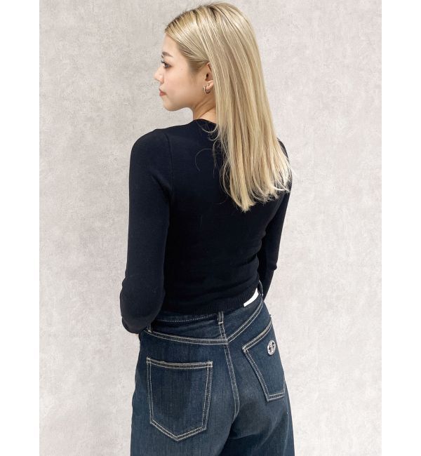 GYDA「FADITALラインストーンニットトップス」|ニット・セーター|