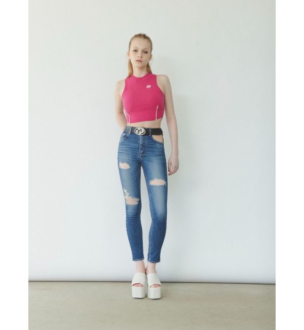 GYDA「プチハイコルセットデザインニットトップス」|ニット・セーター|