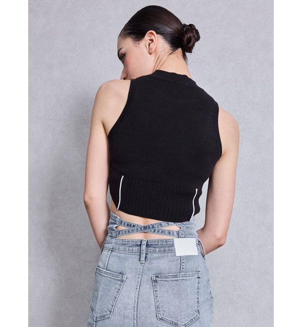 GYDA「プチハイコルセットデザインニットトップス」|ニット・セーター|