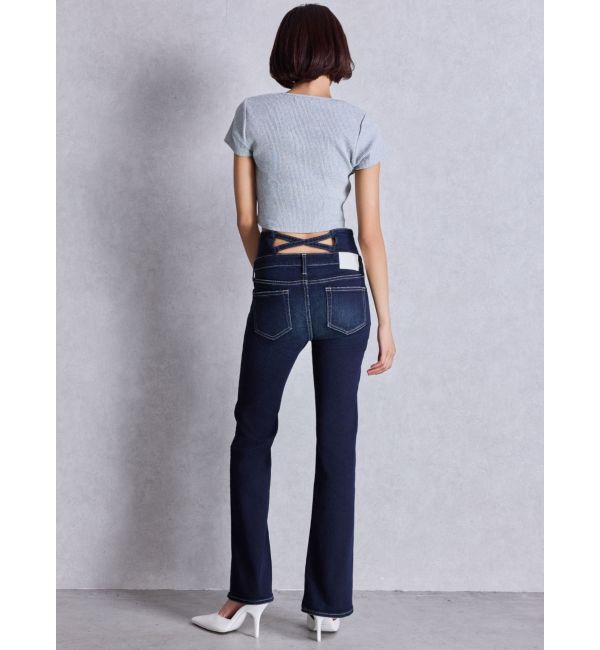 GYDA「ハーフスリーブGDロゴラインストーンテレコトップス」|Tシャツ・カットソー|