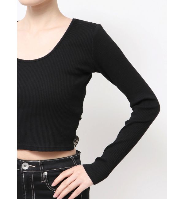 GYDA「レオパードBACKリボンテレコロンＴ」|Tシャツ・カットソー|