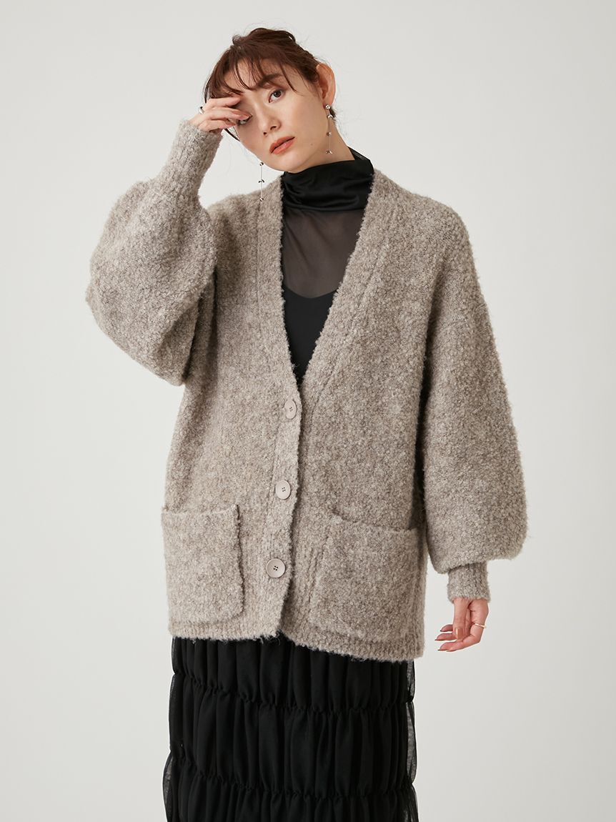 emmi atelier「【emmi atelier】ブークレーニットカーディガン」|カーディガン|