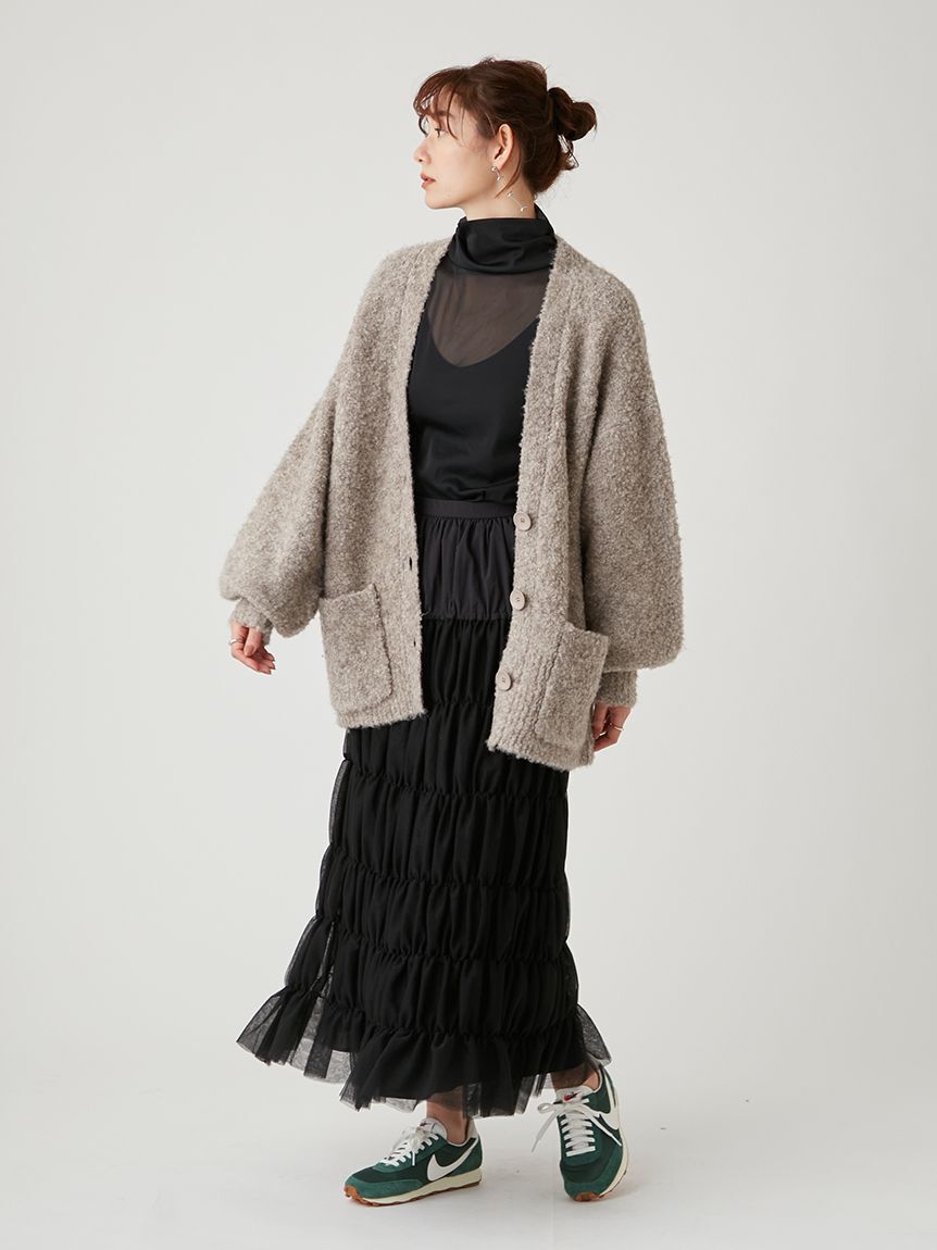 emmi atelier「【emmi atelier】ブークレーニットカーディガン」|カーディガン|