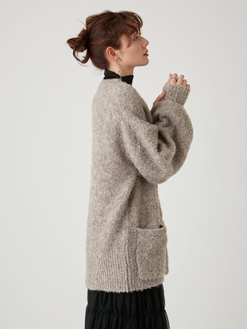 emmi atelier「【emmi atelier】ブークレーニットカーディガン」|カーディガン|