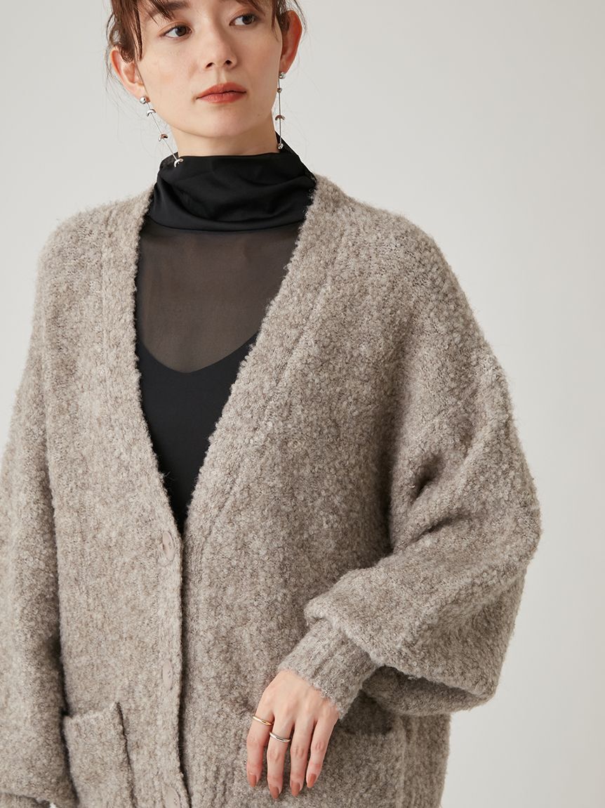 emmi atelier「【emmi atelier】ブークレーニットカーディガン」|カーディガン|