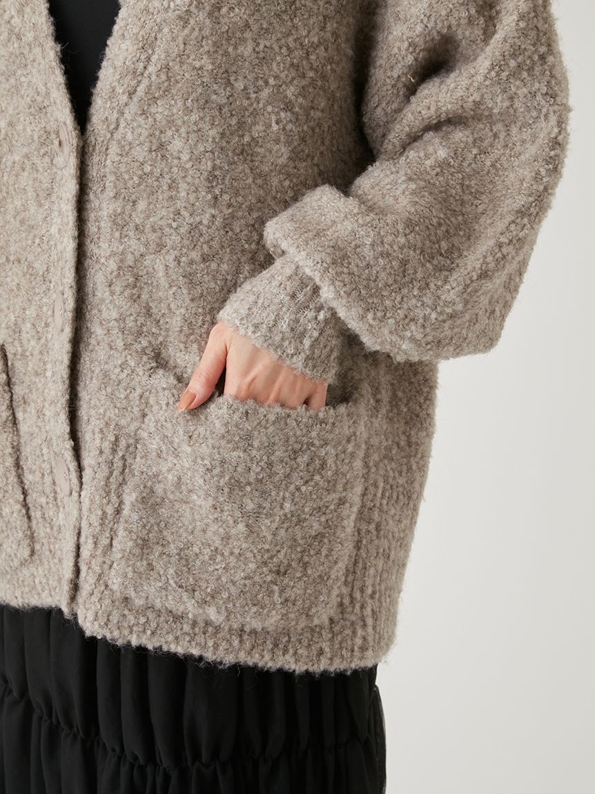 emmi atelier「【emmi atelier】ブークレーニットカーディガン」|カーディガン|
