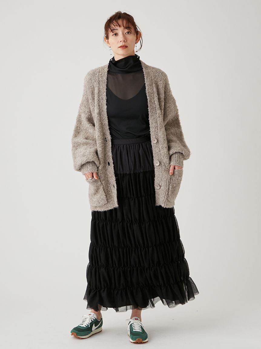 emmi atelier「【emmi atelier】ブークレーニットカーディガン」|カーディガン|