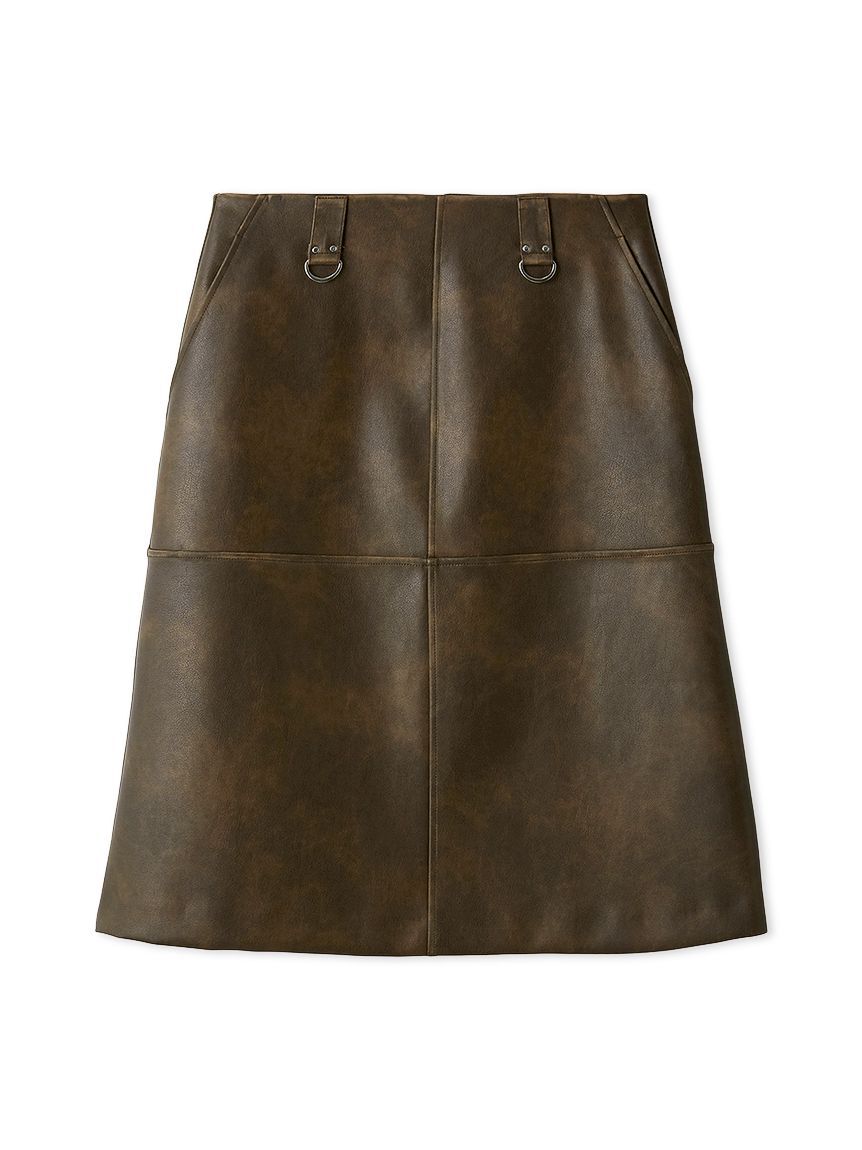 FURFUR「レザーライクミディスカート」|スカート|