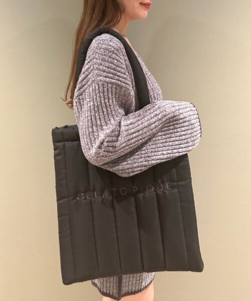 gelato pique「【ONLINE限定】キルティングトートバッグ」|トートバッグ|BLK