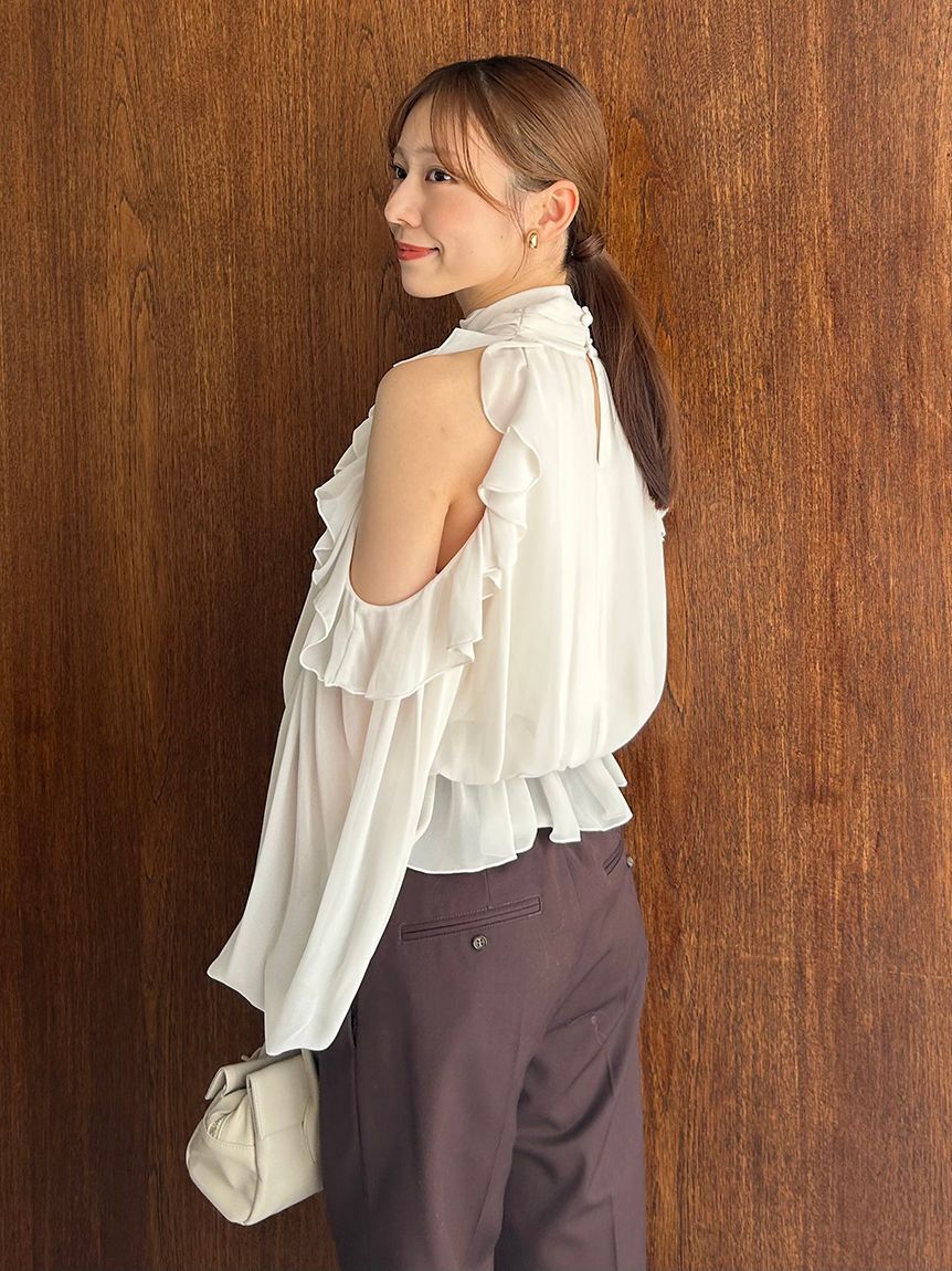SNIDEL「シフォンボリュームブラウス」|シャツ・ブラウス|