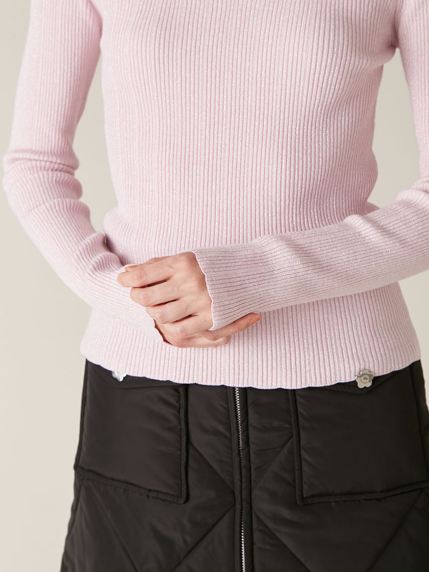 LILY BROWN「【LILY BROWN&times;MARY QUANT】デイジー刺繍ソフトリブニットトップス(Hearts2Hearts着用)」|ニット・セーター|