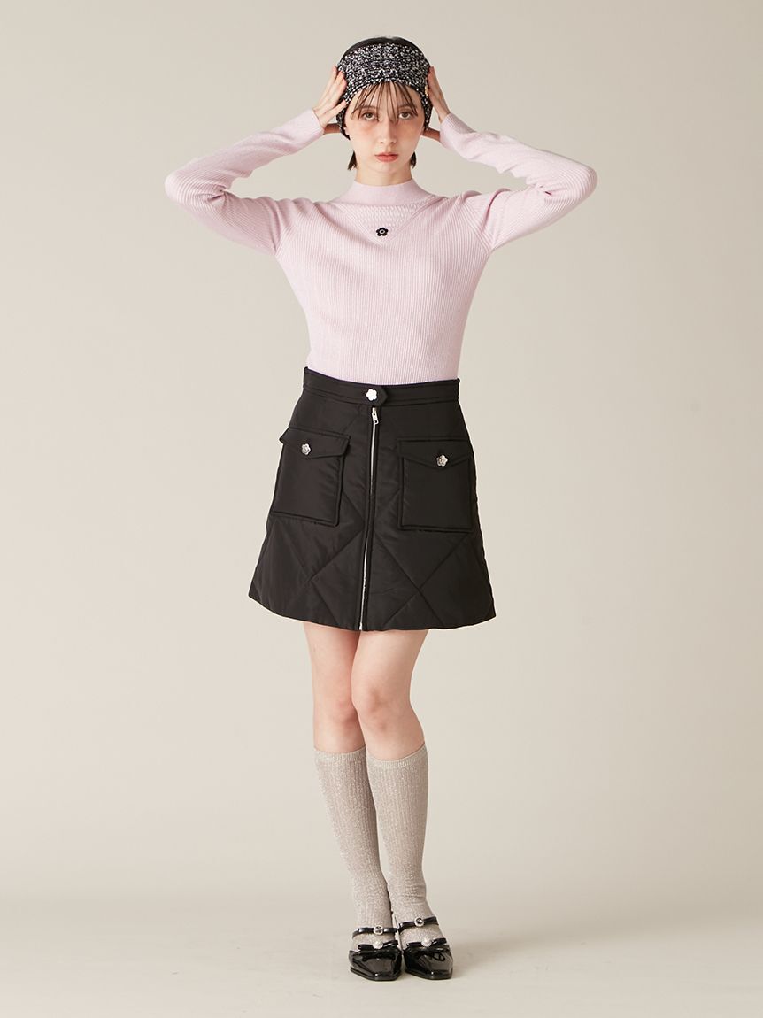 LILY BROWN「【LILY BROWN&times;MARY QUANT】デイジー刺繍ソフトリブニットトップス(Hearts2Hearts着用)」|ニット・セーター|