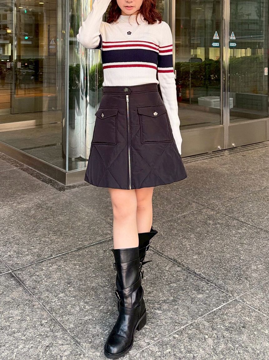 LILY BROWN「【LILY BROWN&times;MARY QUANT】デイジー刺繍ソフトリブニットトップス(Hearts2Hearts着用)」|ニット・セーター|