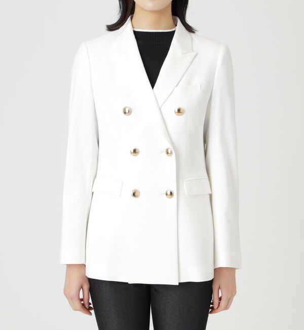  「ホワイトダブルブレストジャケット」|テーラードジャケット|