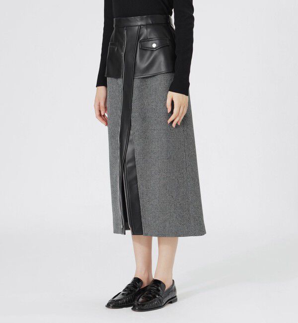  「グレンチェックコンビスカート」|スカート|