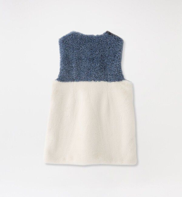  「ブロッキングファーコンビベスト」|ブルゾン・スタジャン|