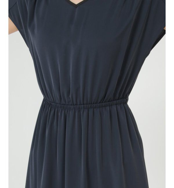 IKKA LOUNGE「フレアフレンチスリーブワンピース」|ドレス|