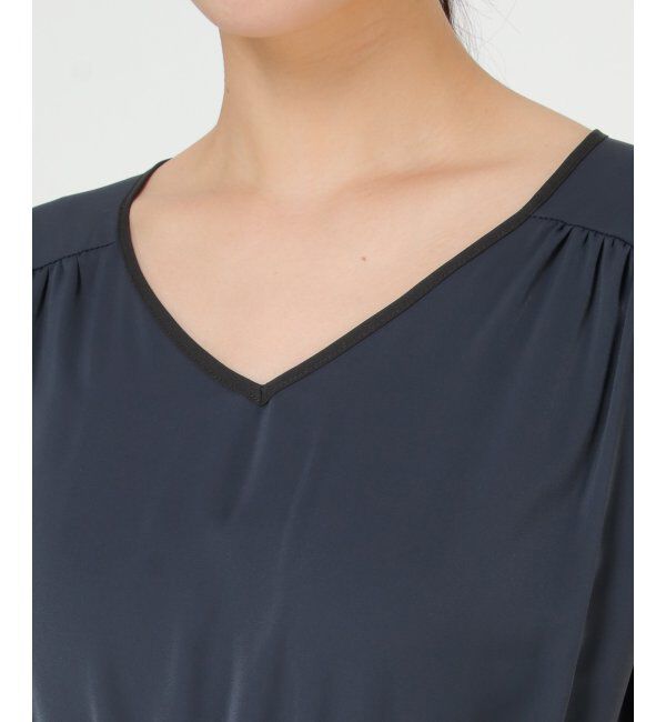 IKKA LOUNGE「フレアフレンチスリーブワンピース」|ドレス|