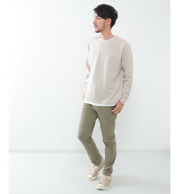 ikka「パイナップルレイヤードロンT」|Tシャツ・カットソー|