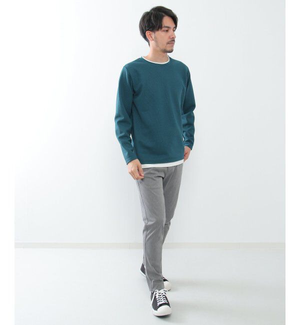 ikka「パイナップルレイヤードロンT」|Tシャツ・カットソー|