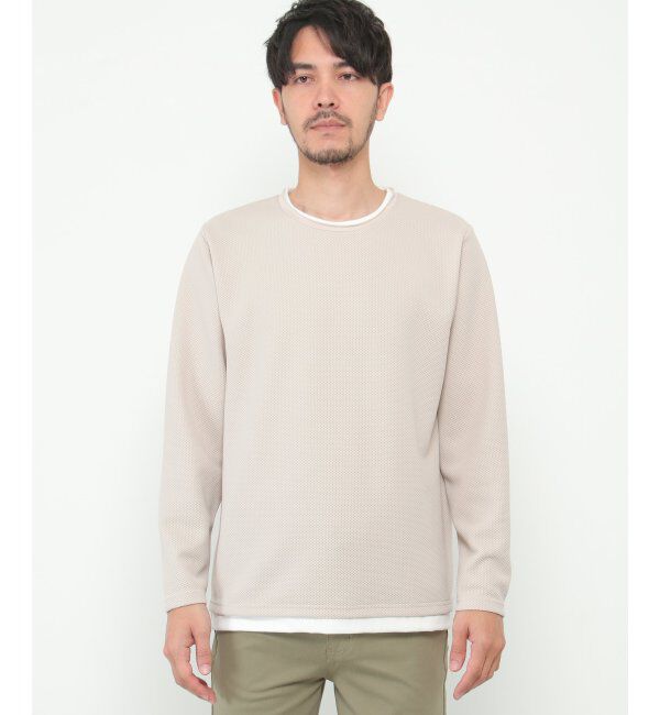 ikka「パイナップルレイヤードロンT」|Tシャツ・カットソー|