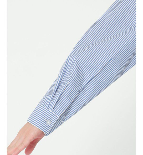 ikka「【イージーケア】ストライプ長袖シャツ」|シャツ・ブラウス|