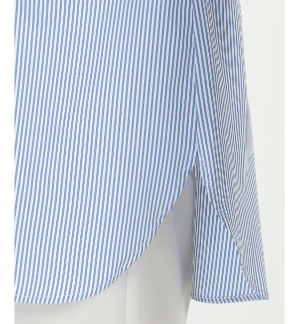 ikka「【イージーケア】ストライプ長袖シャツ」|シャツ・ブラウス|