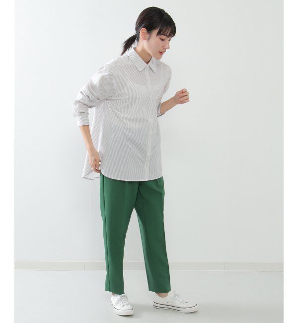 ikka「【イージーケア】ストライプ長袖シャツ」|シャツ・ブラウス|